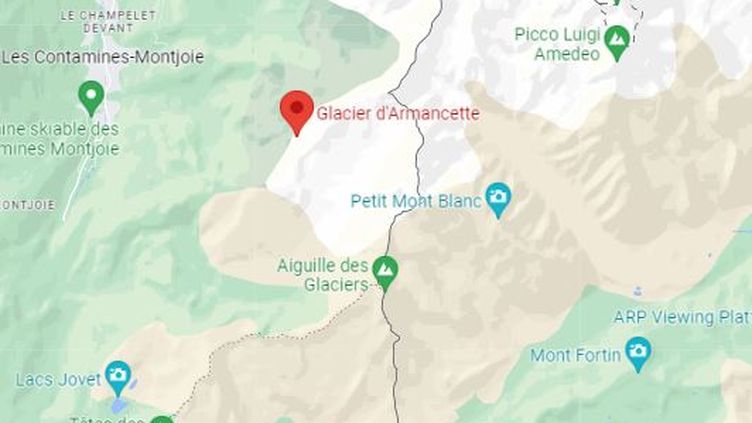 The Armancette glacier (Haute-Savoie).  (GOOGLE MAPS)