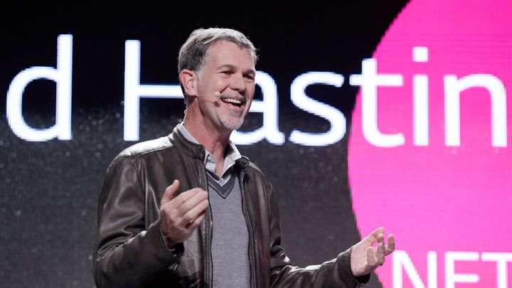 Reed Hastings, PDG de Netflix, lors d'une conférence de presse en janvier 2014.
 (DAVID BECKER / GETTY IMAGES NORTH AMERICA / AFP)