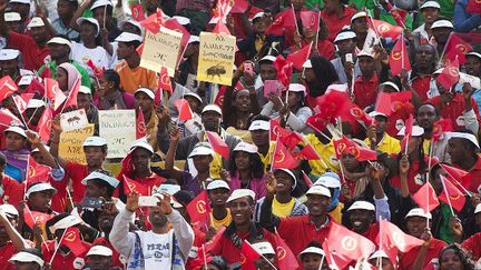 Ethiopie: partisans du parti au pouvoir avant les élections du 21 juin 2015. (ZACHARIAS ABUBEKER / AFP)