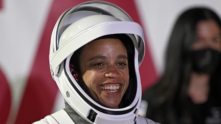 L'astronaute américaine Jessica Watkins, le 27 avril 2022, au Centre spatial Kennedy, en Floride. (MAXPPP)