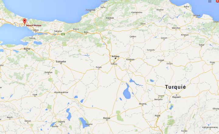 Capture écran Google Maps du quartier de Beyazit à Istanbul, le 7 juin 2016. (GOOGLE MAPS)