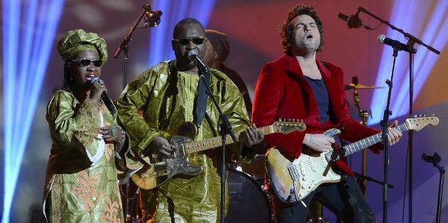 Amadou &amp; Mariam, premiers lauréats de la soirée, rejoints par M
 (BERTRAND GUAY)