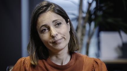 Sophie Binet, secrétaire générale de la CGT, le 12 mai 2023. (ARNAUD DUMONTIER / MAXPPP)