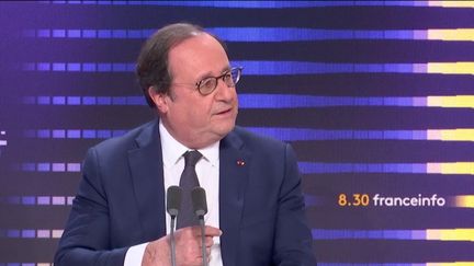 François Hollande, ancien président de la République, invité du 8h30 franceinfo, mardi 14 mars 2023. (franceinfo)