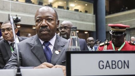 Le président gabonais Ali Bongo Ondimba le 16 juillet 2023 à Nairobi (Kenya) (DANIEL IRUNGU / EPA)