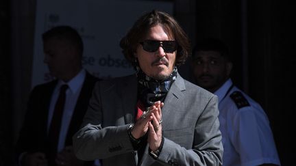 L'acteur Johnny Depp devant la Haute Cour de Justice de Londres le 21 juillet 2020.&nbsp; (ANTHONY HARVEY/SHUTTERSTOCK/SIPA / SHUTTERSTOCK)