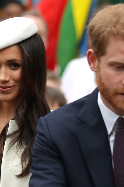 Meghan Markle, le 12 mars 2018, à la sortie de la messe donnée à l'abbaye de Westminster en l'honneur de la Journée du Commonwealth, à Londres. (DANIEL LEAL-OLIVAS / AFP)