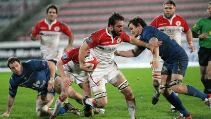 Le Biarritz Olympique face à Colomiers lors de la saison 2015/2016 de Pro D2. (DROUINAUD EMILIE / SUD OUEST PAYS BASQUE / MAXPPP)