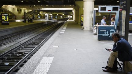 Un voyageur &agrave; la gare Montparnasse, &agrave; Paris, le 17 juillet 2015. (MARTIN BUREAU / AFP)