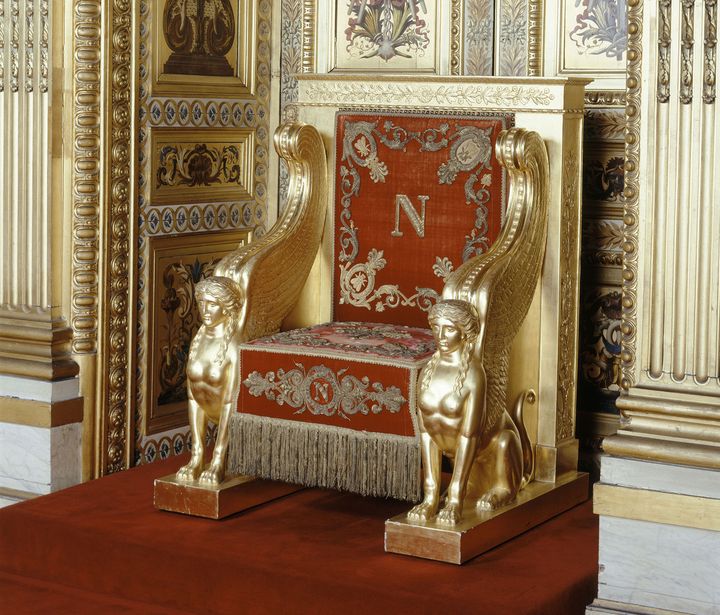 Jean-François Chalgrin (dessin) / François-Honoré Jacob-Desmalter (réalisation), Trône de l'Empereur Napoléon 1er Bonaparte, 1804-1805 (Paris, Sénat) (PASCAL SEGRETTE / RMN-GP / AGENCE PHOTO DE LA RMN-GP)