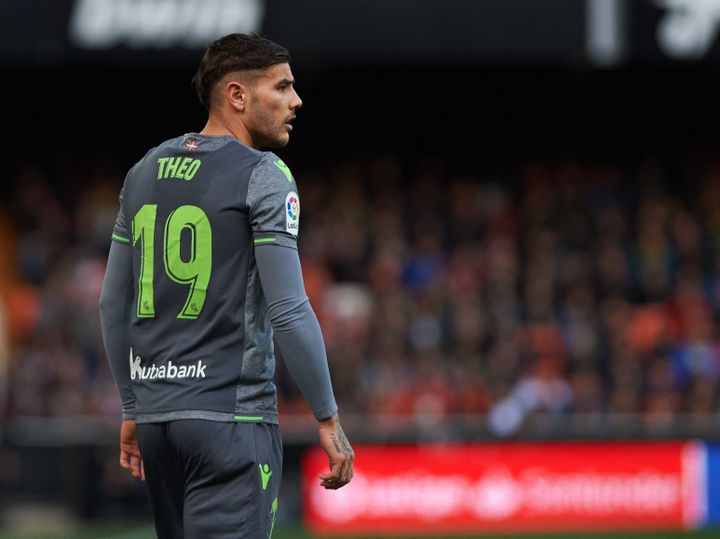 Theo Hernandez lors d'un match du Real Sociedad face à Valence, le 10 février 2019 en Liga (MARIA JOSE SEGOVIA / NURPHOTO / AFP)