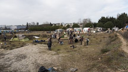 La ZAD du Triangle de Gonesse, dans le Val-d'Oise, le 21 février 2021. (MAGALI COHEN / HANS LUCAS / AFP)