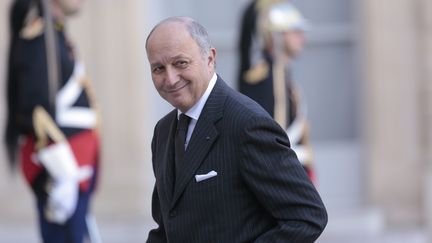 Le ministre des Affaires &eacute;trang&egrave;res, Laurent Fabius, le 30 octobre 2014 &agrave; l'Elys&eacute;e. (  MAXPPP)