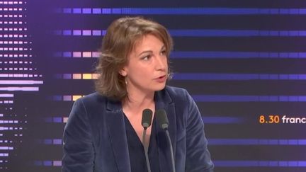 Marylise Léon, secrétaire générale de la CFDT étaient l'invitée du "8h30" de franceinfo, le vendredi 19 avril 2024. (FRANCEINFO / RADIO FRANCE)