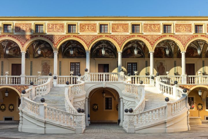 La cour d'honneur du Palais princier de Monaco. (MAEL VOYER GADIN / PALAIS PRINCIER DE MONACO)