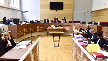 La cour d'assises de Tulle (Corrèze), à l'ouverture du procès de Rosa-Maria Da Cruz, la mère de Séréna, le 12 novembre 2018.&nbsp; (GEORGES GOBET / AFP)