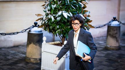 Arrivée de la ministre de la Culture Rachida Dati à l'hôtel Matignon. (XOSE BOUZAS / HANS LUCAS / AFP)