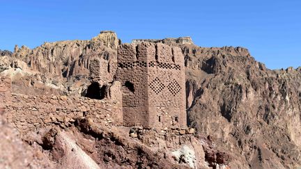 Les vestiges de Shahr-e Zuhak, ou Zuhak City, connue aussi comme la Cité Rouge, à Bamiyan, en Afghanistan (28 mars 2018) (DAI HE / XINHUA / MaxPPP)