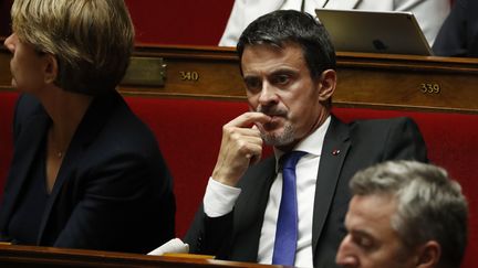 Le député de l'Essonne Manuel Valls, le 17 octobre 2017, lors d'une séance à l'Assemblée nationale à Paris. (PATRICK KOVARIK / AFP)