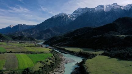 La Vjosa, au sud de l'Albanie. (ADNAN BECI / AFP)