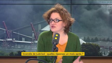 Marie Toussaint,&nbsp;eurodéputée Europe Ecologie-Les Verts (EELV), invitée sur franceinfo, samedi 26 octobre. (FRANCEINFO / RADIOFRANCE)