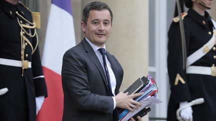 Le ministre de l'Action et des Comptes publics, Gérald Darmanin, à la sortie du Conseil des ministres, le 6 mars 2019 à l'Elysée.&nbsp; (LUDOVIC MARIN / AFP)