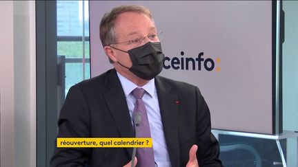 François Asselin, président de la CPME, était l'invité éco de franceinfo du mercredi 28 mai 2021. (FRANCEINFO / RADIOFRANCE)