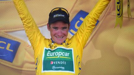 Thomas Voeckler, nouveau maillot jaune du Tour (PASCAL PAVANI / AFP)