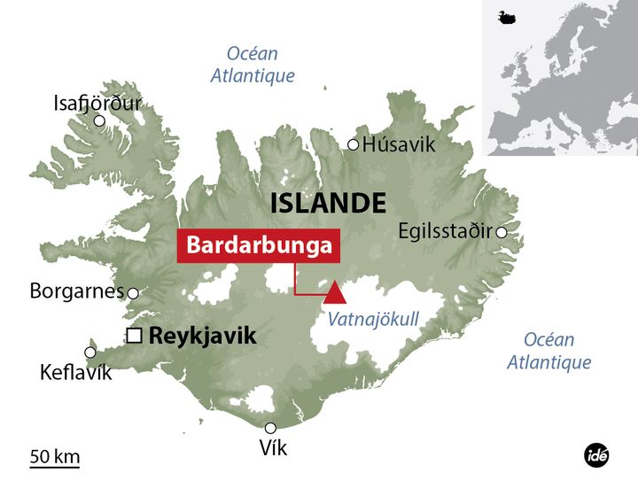 &nbsp; (Le volcan est situé sous un glacier de l'est de l'Islande © Idé)