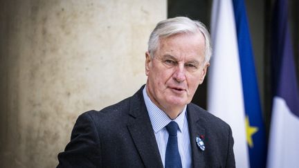 Le Premier ministre, Michel Barnier, au palais de l'Elysée, le 6 novembre 2024. (XOSE BOUZAS / HANS LUCAS / AFP)