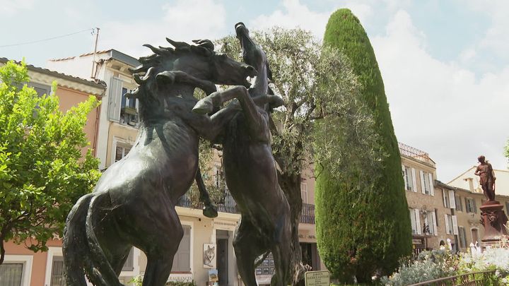 Combat d'étalons par le sculpteur Gabriël Sterk (France 3 PACA)