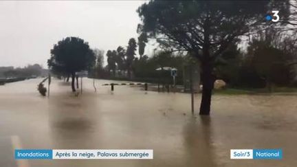 Inondations : après la neige, Palavas submergée