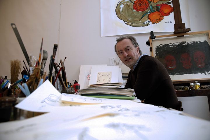 Grégoire Solotareff dans son atelier
 (PATRICK KOVARIK / AFP)