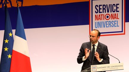 En septembre 2018, Édouard Philippe, le Premier ministre,&nbsp;avait lancé un cycle des concertations territoriales sur le Service national universel (SNU). (ANG?LIQUE SUREL / MAXPPP)