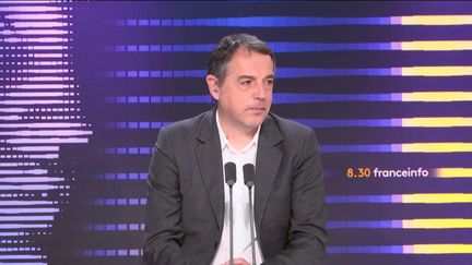 Jérôme Fourquet, politologue, directeur du département "opinion" de l’Ifop, était l'invité du "8h30 franceinfo" du samedi 18 novembre 2023. (FRANCEINFO / RADIOFRANCE)