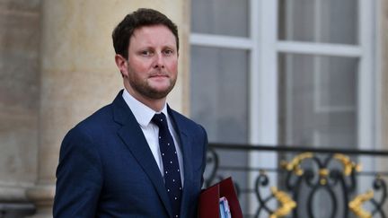 Le secrétaire d'Etat aux Affaires européennes, Clément Beaune, le 7 octobre 2021 à l'Elysée, à Paris. (DANIEL PIER / NURPHOTO / AFP)