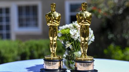 Two Oscar statuettes in 2024 (VALERIE MACON / AFP)