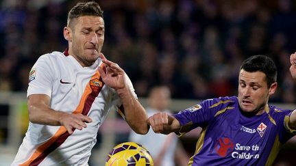 Francesco Totti n'a pas trouvé de solution face à la Fiorentina (TIZIANA FABI / AFP)