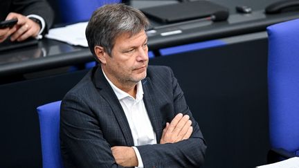 Robert Habeck, ministre allemand de l'Economie, le 13 octobre 2022 au Bundestag , à Berlin. (BRITTA PEDERSEN / DPA / AFP)