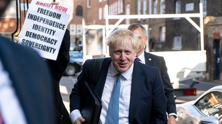 Boris Johnson, le 23 juillet, à Londres.&nbsp; (NIKLAS HALLE'N / AFP)