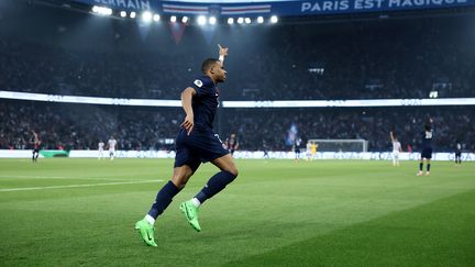 Kylian Mbappé, scorer against Toulouse, May 12, 2024 at the Parc des Princes.  (FRANCK FIFE / AFP)