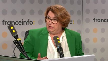 La sénatrice écologique  Antoinette Guhl, rapporteure de la mission sénatoriale sur le scandale des eaux minérales naturelles vendues en bouteille, le jeudi 17 ocotbre 2024. (RADIO FRANCE / FRANCE INFO)