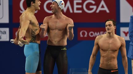 Manaudou et Gilot : deux piliers forts du relais 4x100m. (STEPHANE KEMPINAIRE / STEPHANE KEMPINAIRE)