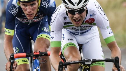 Elie Gesbert et Yoann Offredo, échappés sur le Tour (PHILIPPE LOPEZ / AFP)