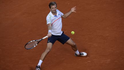 Le fran&ccedil;ais Julien Benneteau sur le court, lors d'un match &agrave; Roland-Garros, le 26 mai 2014. (JULIEN CROSNIER / AFP)