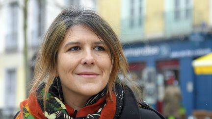 Charlotte Marchandise, désignée candidate à l'élection présidentielle par le site Laprimaire.org, à Rennes, le 31 décembre 2016, à Rennes (Ille-et-Vilaine). (MARC OLLIVIER / MAXPPP)