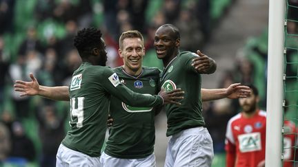 Robert Béric a marqué son retour sous le maillot vert en inscrivant le 1er but de St-Etienne face à Nîmes (JEFF PACHOUD / AFP)