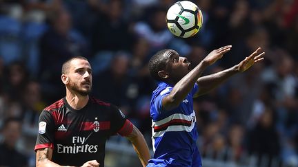 Leonardo Bonucci et le Milan ont chuté face à la Sampdoria (FILIPPO MONTEFORTE / AFP)