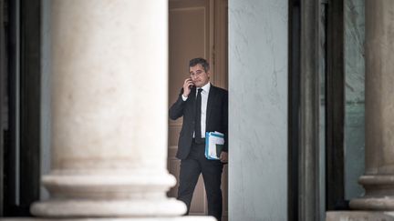 Le ministre de l'Intérieur, Gérald Darmanin, le 13 septembre 2023. (ARTHUR N. ORCHARD / HANS LUCAS)