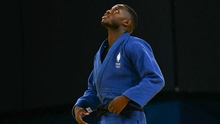 Maxime-Gaël Ngayap Hambou lors des Jeux olympiques de Paris 2024, à l'Arena Champ-de-Mars, le 31 juillet 2024. (LUIS ROBAYO / AFP)